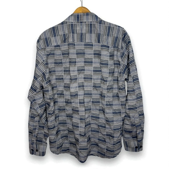 Pendleton Thomas Kay 100% Wool Button Down Shirt Men’s Large Stripe Long Sleeve - Picture 7 of 13